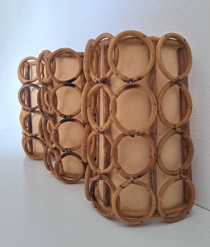 Vintage bamboo wall light