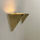 Pair of vintage geometric wall lights, Brass, France 1970