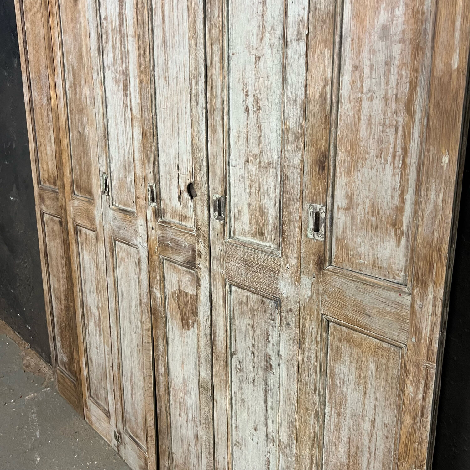 Old shutters in patinated chene