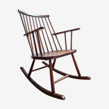 Rocking-chair scandinave vintage années 60