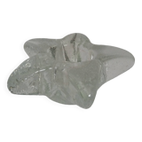 Star candle holder in glass or bubbled crystal, Biot type