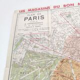 Vintage map Paris and its suburbs 1970