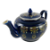 Teapot Earth to Fire Sainte-Uze Cobalt Blue Gold Relief Enamels 19th Century 80cl