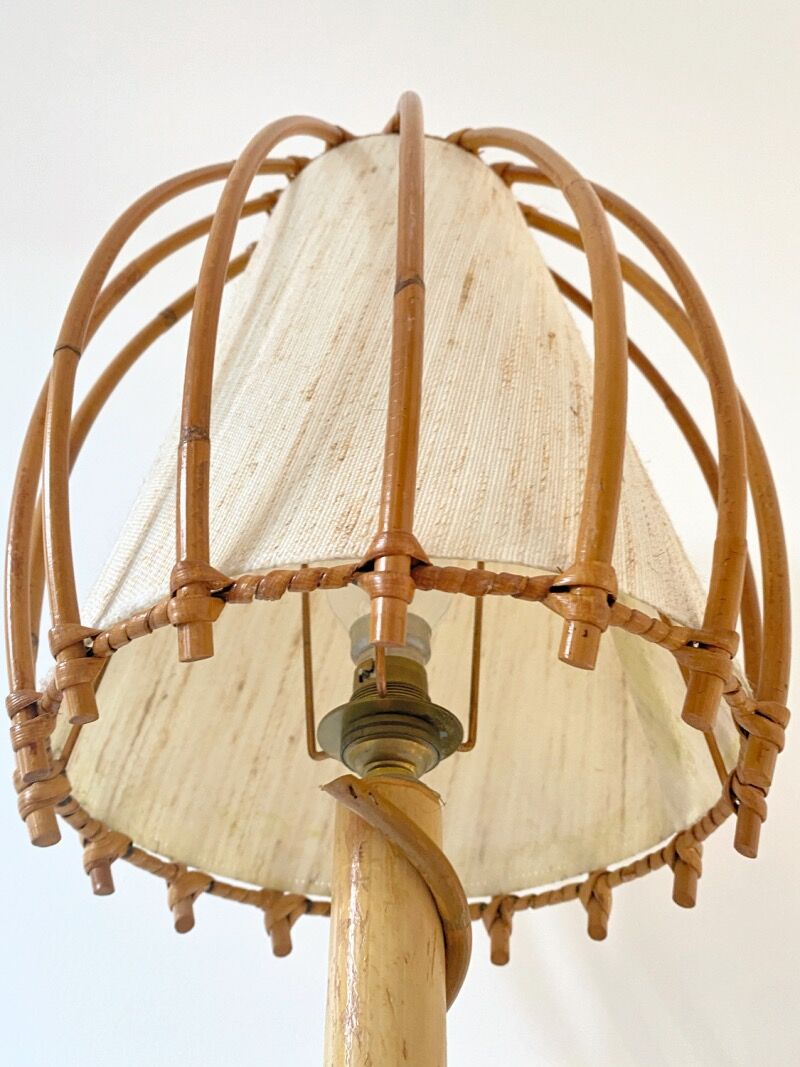 Louis Sognot rattan lamp