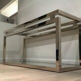 Console en chrome et verre