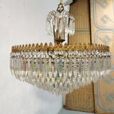 Vintage chandelier 8 lights and brass