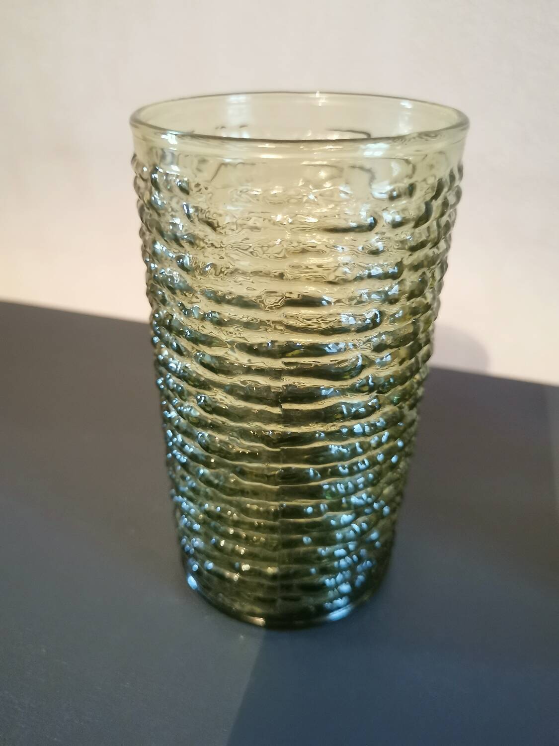 Vintage green anchor hocking soreno iced tea glass