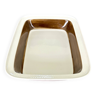 Vintage Scandinavian Rörstrand Forma Dish - 70s-80s - Beige and Chocolate