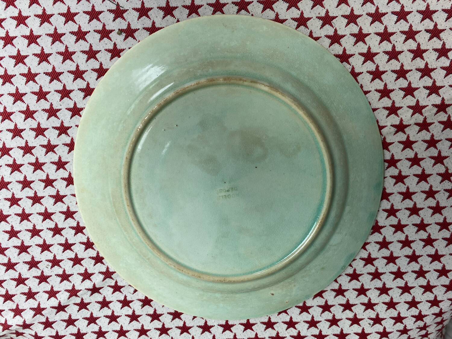 Old strawberry dessert plate