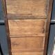 Art deco wardrobe in raw oak with bevelled mirror.