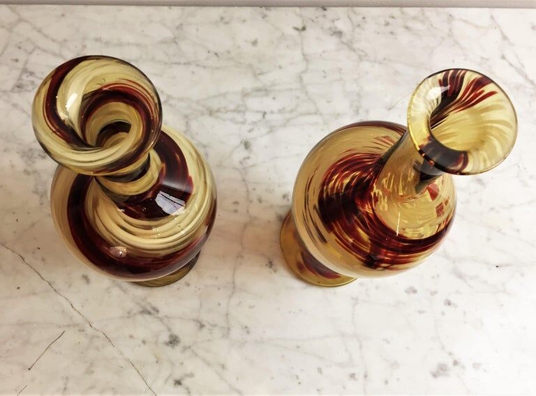 Pair of Murano inspired vase, nineteenth century
