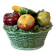 Plat vintage en barbotine fruits