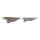 Set of modernist wall lights, white lacquered metal, France 1970