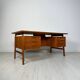 1960s Vintage Danish Teak Writing Desk by Gunni Omann for Omann Jun No 75