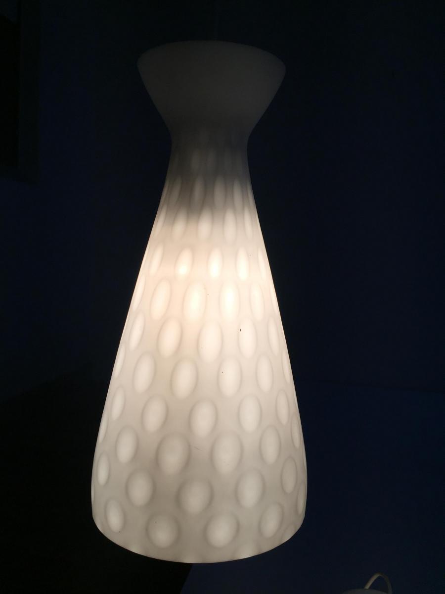 Set of 3 lamps suspended in glass by Louis Kalff for Philips