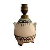 Pied de lampe tripode céramique vintage