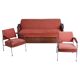 Bauhaus Seating Set in Tubular Chrome-Plated Steel, Czech, 1940s, Set of 3