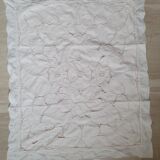 Housse de coussin crème broderies fleurs
