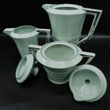 Cafeteria, creamer and sugar, puls, celadon & silver