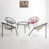 Set of 4 Spider Web Chairs by Hoffer, 1958