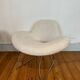 Pair of ultra-comfortable armchairs in white terry fabric