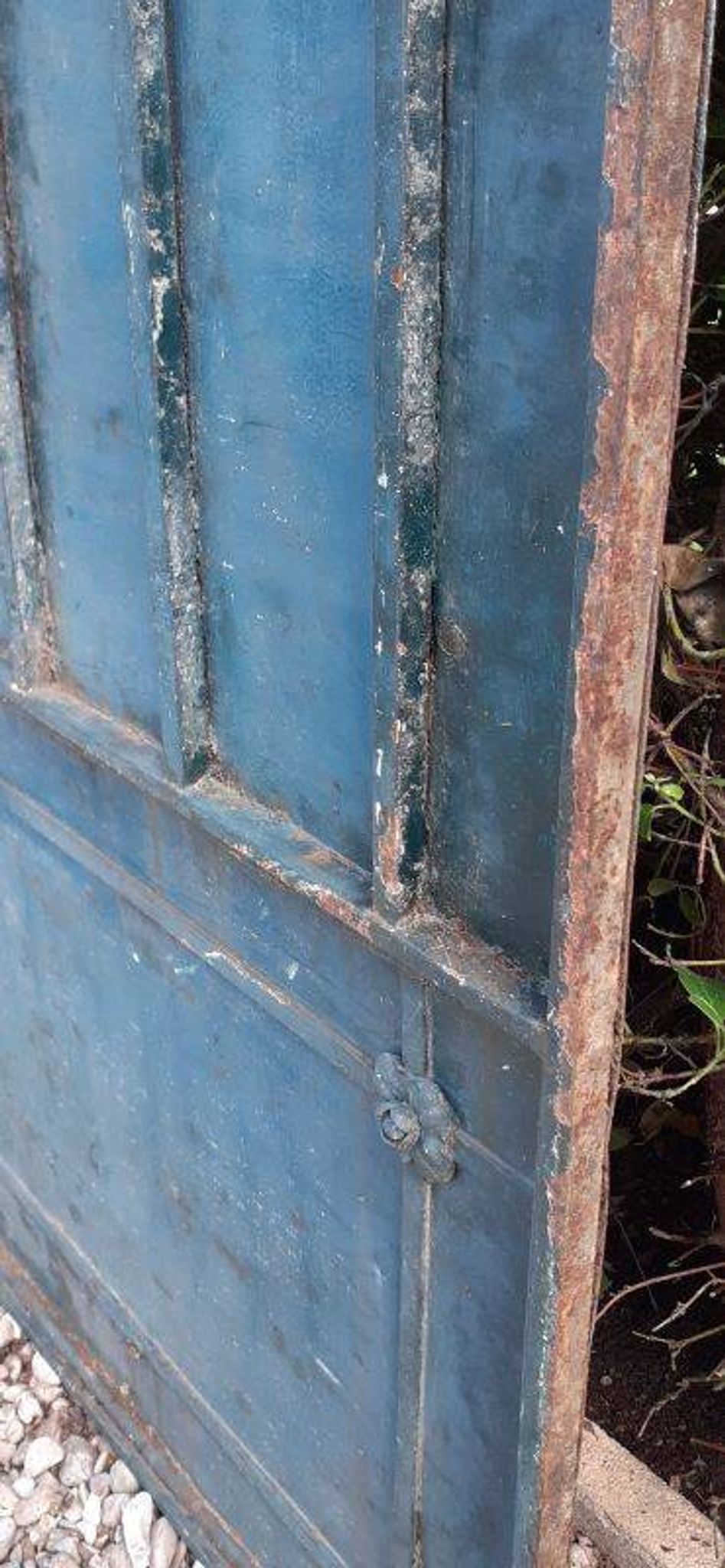 Solid gate, garden iron, H227x110cm, old, exterior door
