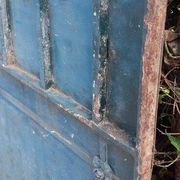 Solid gate, garden iron, H227x110cm, old, exterior door