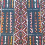 Carpet kilim blue in wool 97x198cm