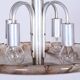 Art Deco Chandelier in Aluminium and Marbled Glass, Czech, 1940s