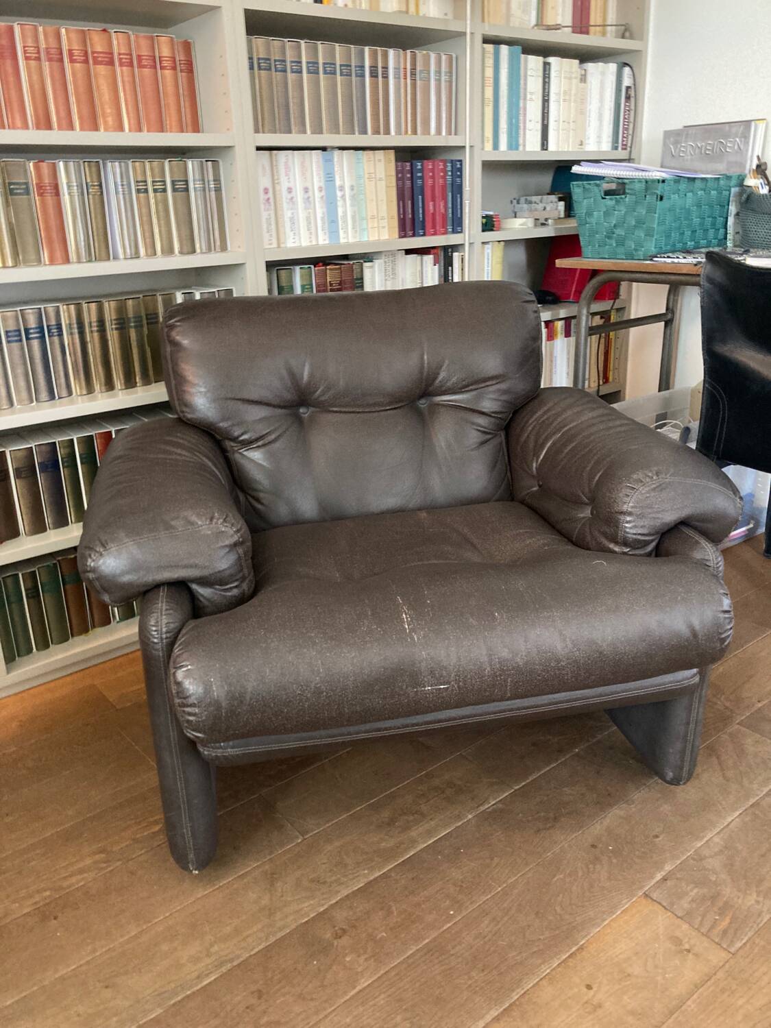 Italian leather armchair