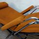 Deckchair Lama chrome vintage fabric