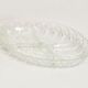 Vintage decorative transparent crystal plate, Italy, 1960s
