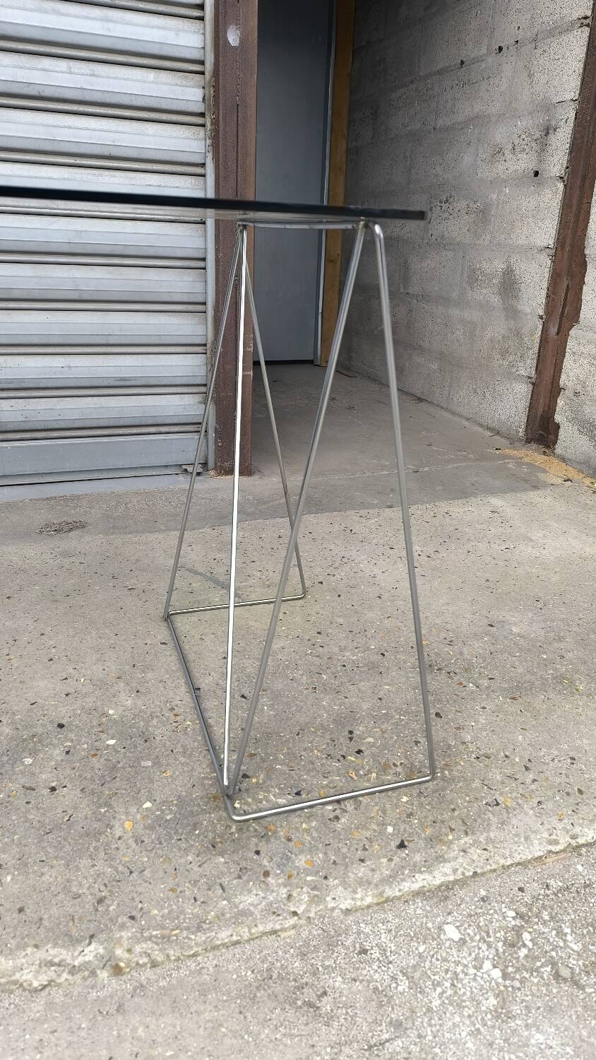 Smoked glass and chrome desk 1970