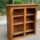 Vintage solid oak bookcase from the 18th century