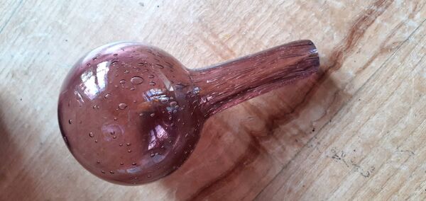 Bouteille verre Biot ventrue ancienne