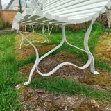 Banc de jardin ancien avec pieds en fer