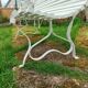 Banc de jardin ancien avec pieds en fer