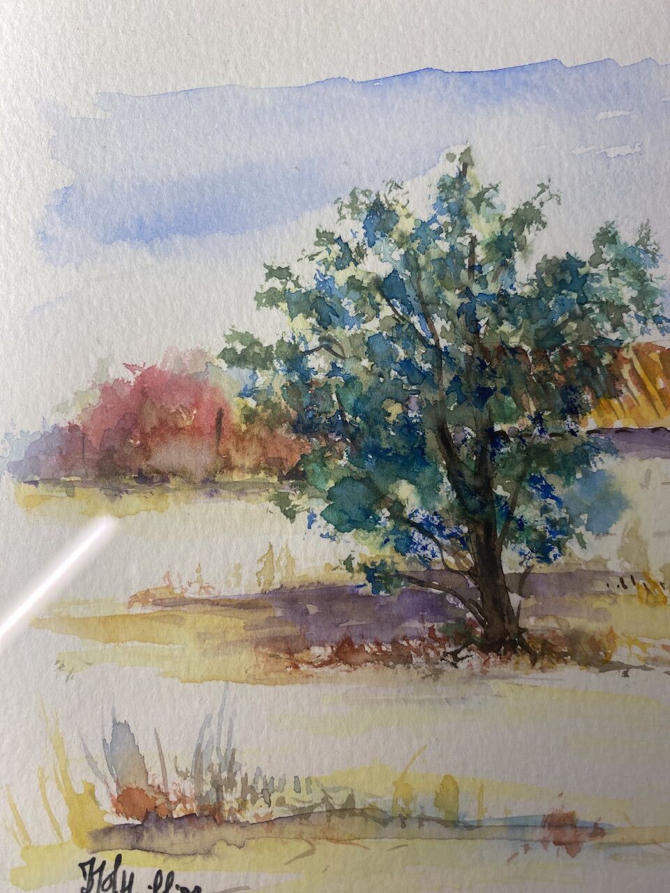 Provencal landscape signed Jean-Marc l'Huillier and dated 96