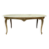 Vintage marble and bronze coffee table
