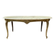 Table basse vintage en marbre et bronze