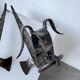 Paire de chenets zoomorphes métal « chiens » 1950