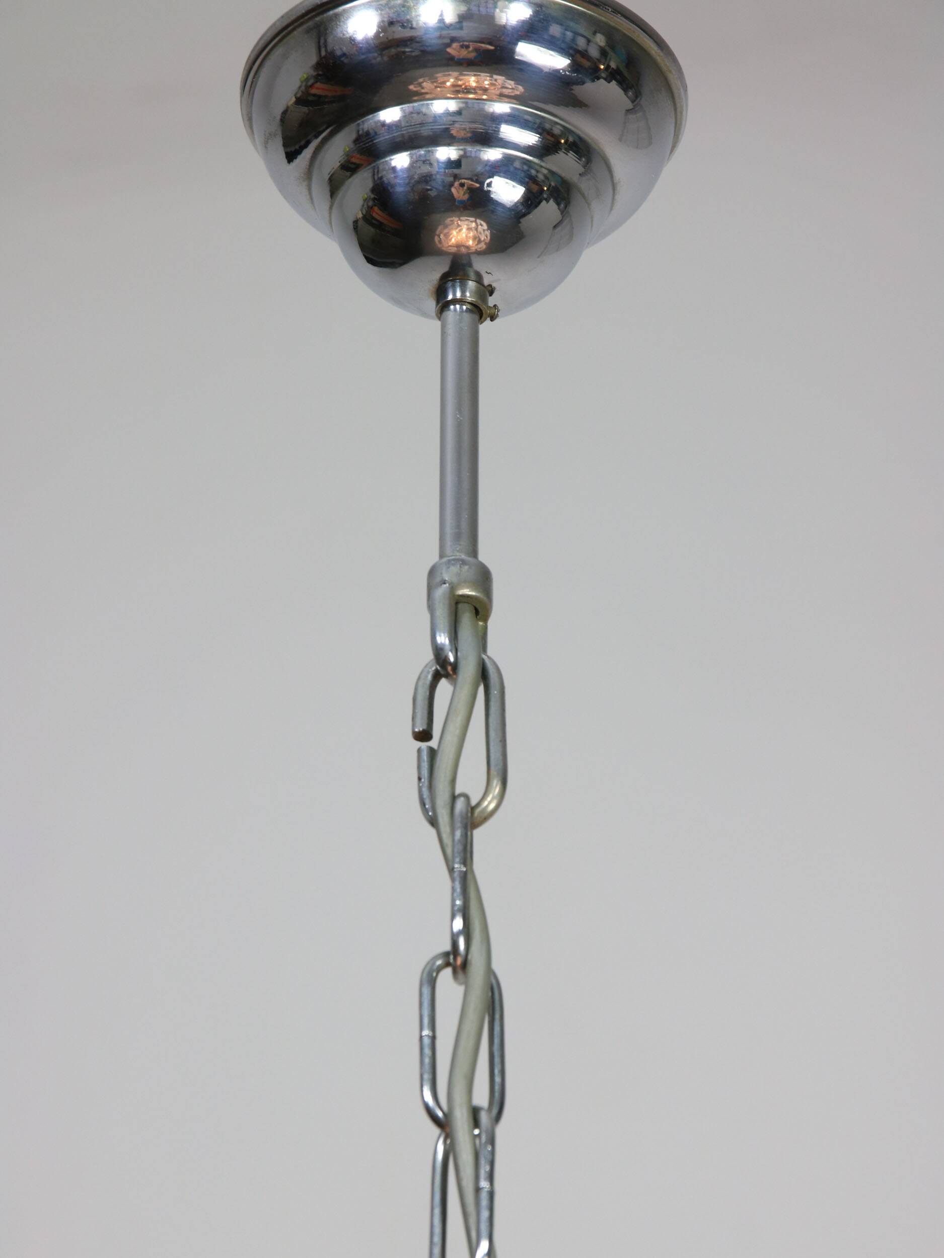 Lustre vintage en verre de murano par vistosi avec 27 disques / italie des années 60 / design italien de l'ère spatiale