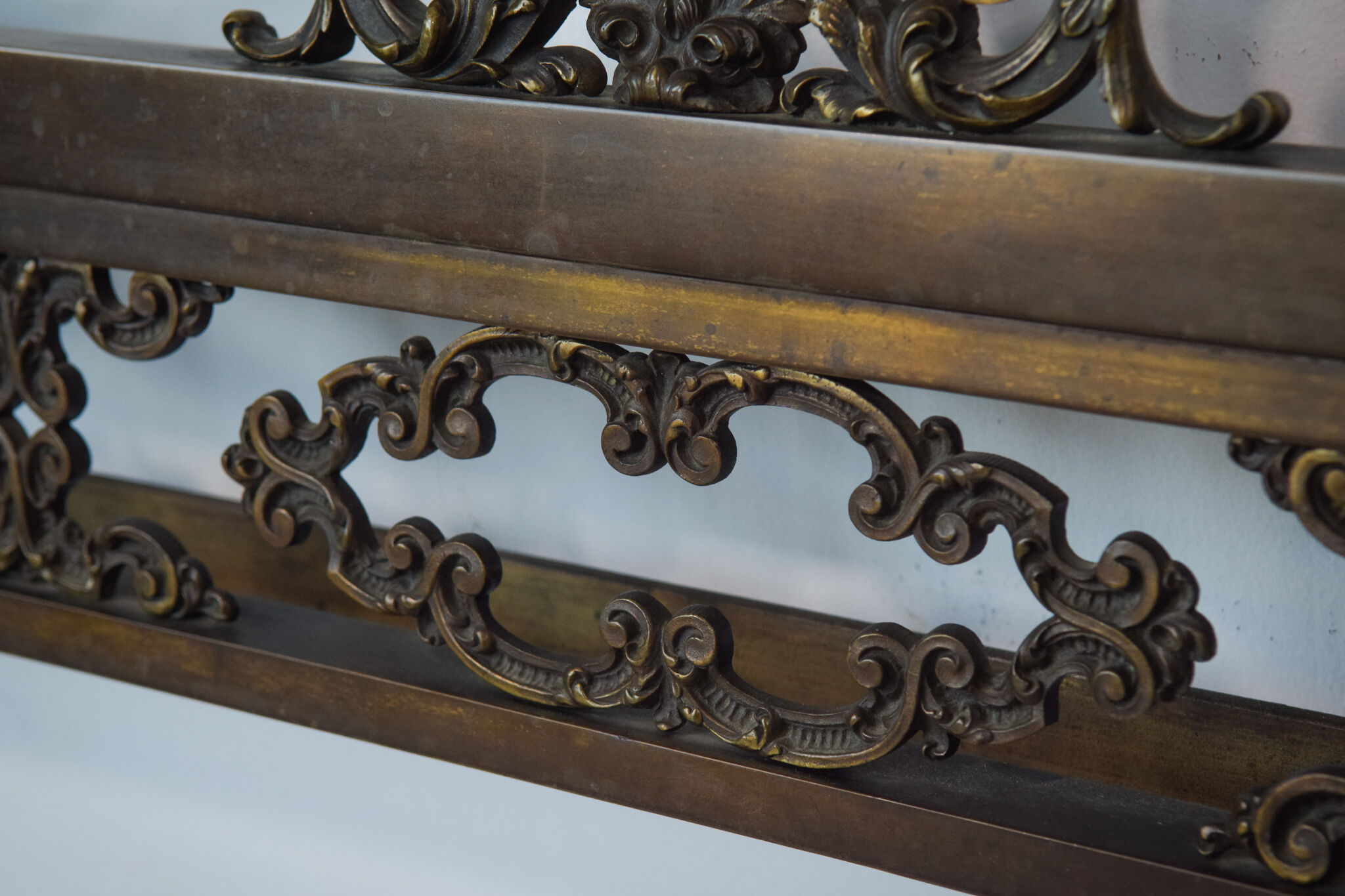 Exceptional decorative brass bed frame