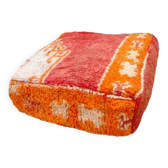 Handmade Berber pouf in wool 60 X 60 X 20 CM