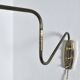 Danish Brass Swing Arm Wall Lamp, 1950s