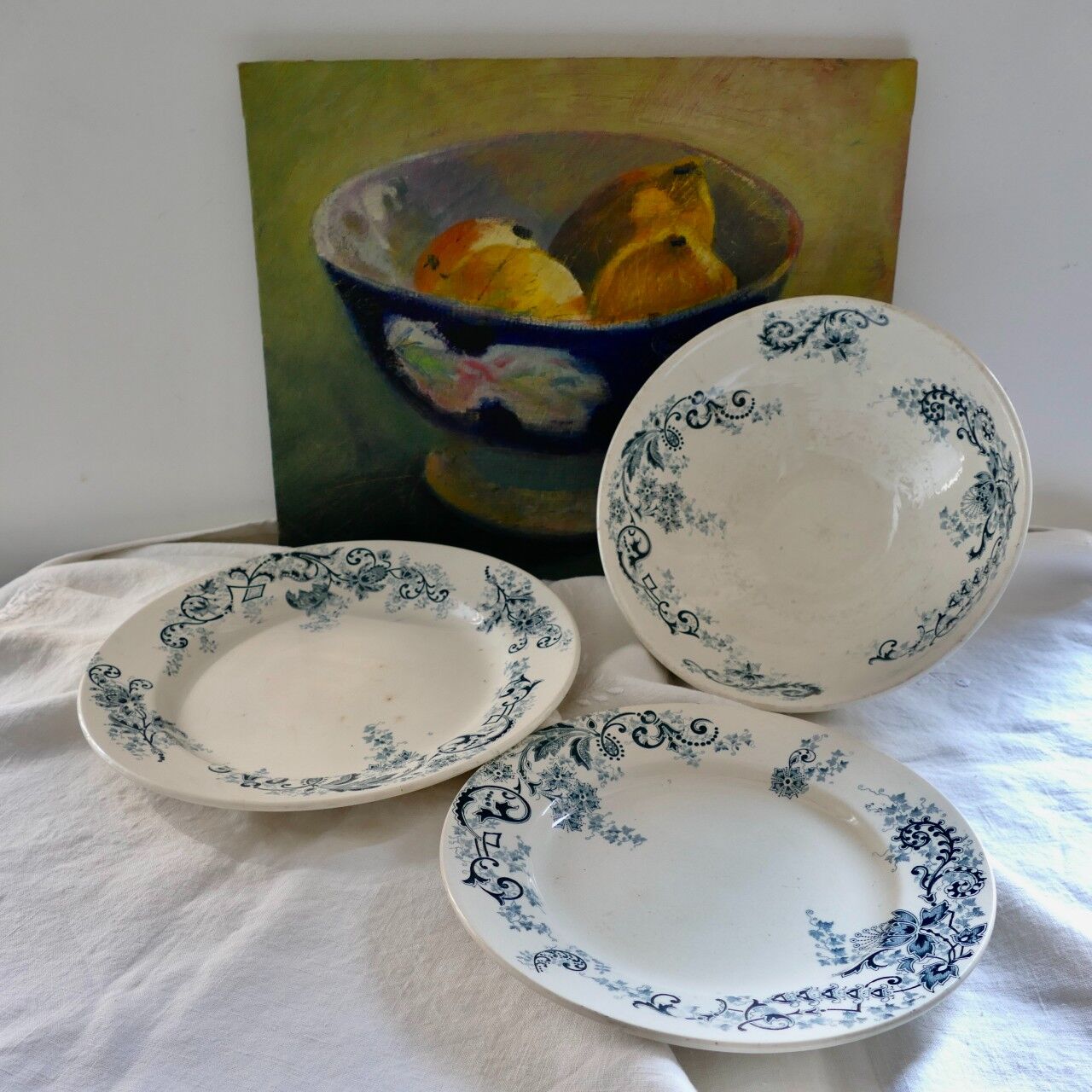 Set of three ironstone dishes