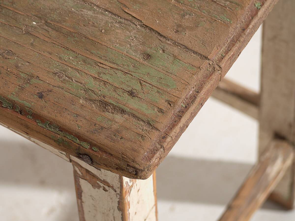 Antique small square tables (circa 1920). 2-piece set