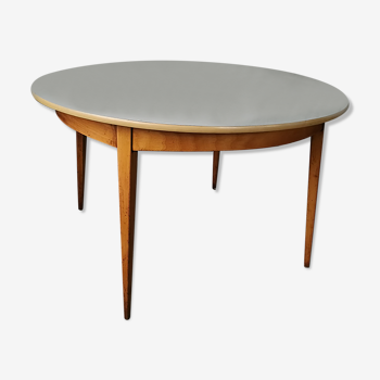 Vintage round table wood and formica