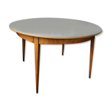 Vintage round table wood and formica