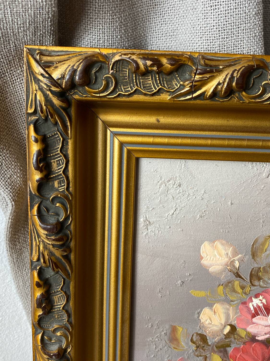 Oil on canvas, framed still life